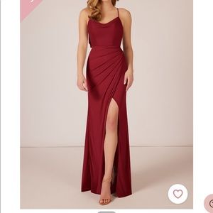Burgundy Braidesmaid dress